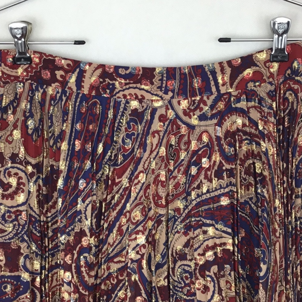 HAUTE HIPPIE Sunburst Metallic Print Skirt - Picture 4 of 12